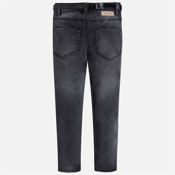Mayoral,Mädchen,jeans lang mit gürtel,3504,negro