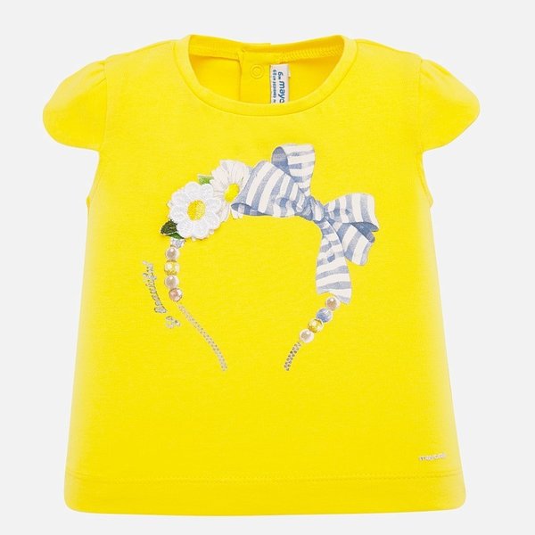 Kurzarm Shirt Bild Baby Mädchen,Mayoral,1060,Gelb