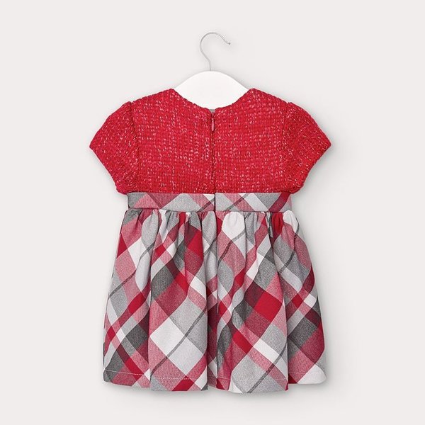 Kleid Strick kombiniert Baby Mädchen Art . 10-02952-026  Rot