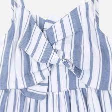 Mayoral Linen Jumpsuit Blue Stripe 6813