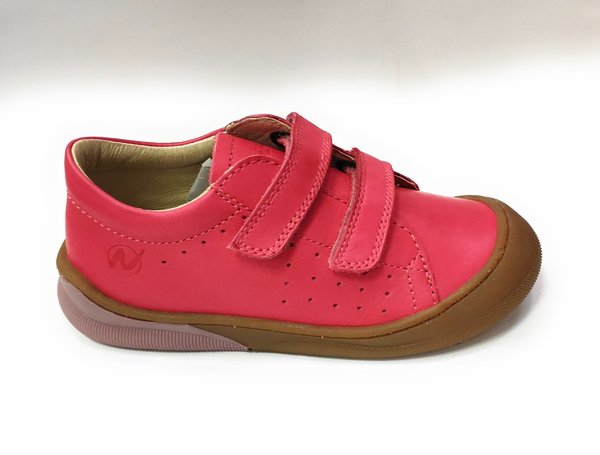 NATURINO GABBY VL Sneaker aus Nappaleder mit Klettverschluss, Rose/Red/Pink