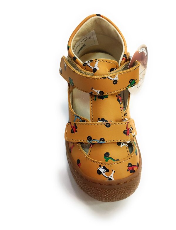 NATURINO PUFFY Halb geschlossene Sandale aus bedrucktem Leder, Zucca,Vespa