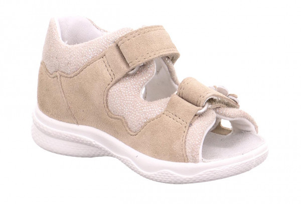 POLLY - Beige Sandale mit Klettverschluss|1-000068-4000