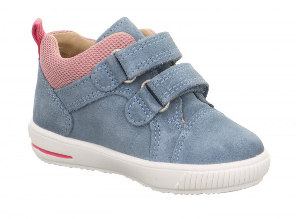 MOPPY - Blau/Pink Sneaker low mit Klettverschluss